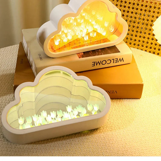 Tulip Cloud Night Lamp Hanmade Led for Bedroom and Kids Room